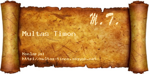 Multas Timon névjegykártya
